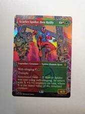 Scarlet Spider, Ben Reilly (Borderless) #214 (Foil) NM Spider-Man SPM Magic MTG