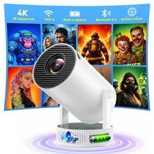 Projector 4K Smart HD LED 5G WiFi Bluetooth HDMI USB Android Office Home Theater