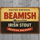 Beamish Irish Stout Beer 12 x 18 Vintage Novelty Metal Sign Made In USA New!