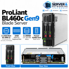 HP Proliant BL460c Gen 9 Server 2x Xeon E5-2660v3 10 core CPU 32GB Ram 2x 600GB