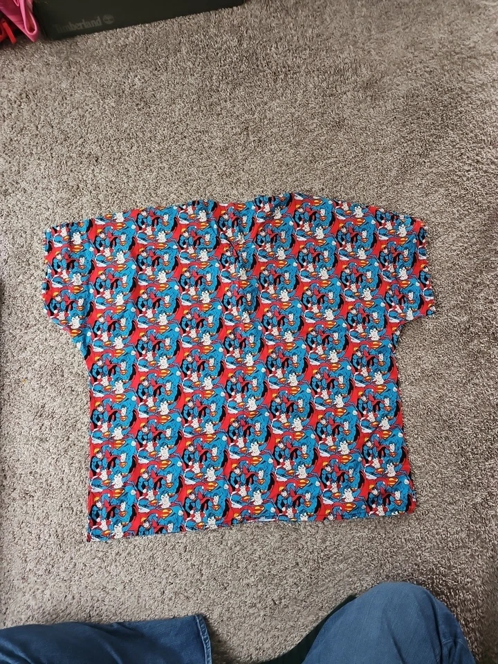 Superman Scrub Top , Original, Handmade - Image 3 of 3