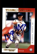 Signed Baseball Card Auto Michael Young 2003 Donruss Team Heroes #525 Rangers