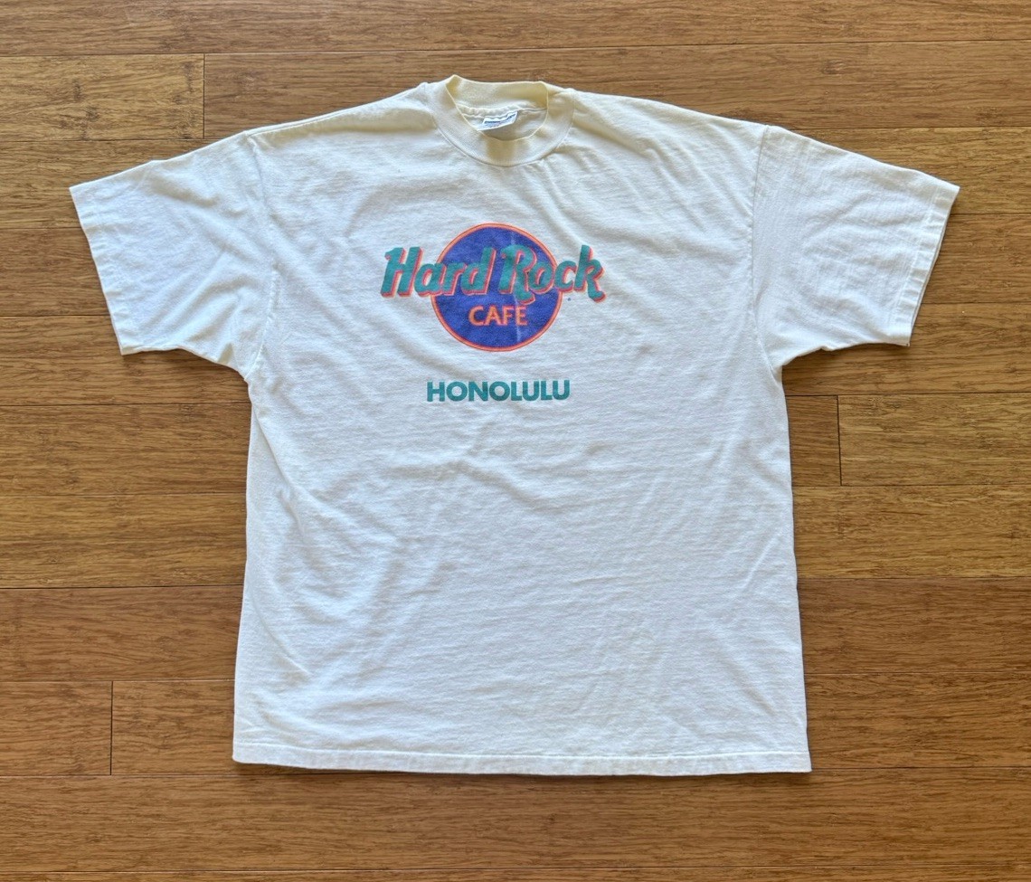 Hard Rock Cafe Honolulu Tシャツ Vintage 90s Hard Rock Cafe Honolulu T-Shirt Hawaii Graphic Tee