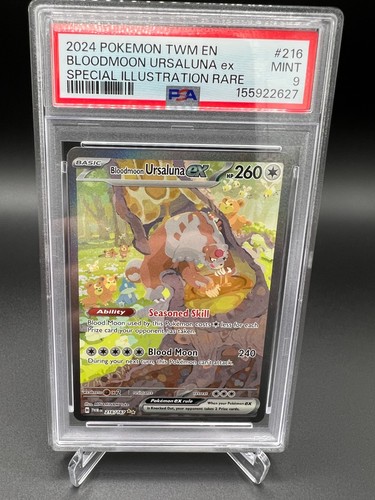 Pokemon TCG PSA 9 Bloodmoon Ursaluna ex 216/167 SV06 Twilight Masquerade SIR