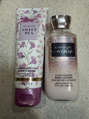 Bath & Body Works A Thousand Wishes Lotion Cream Moisturizer  8oz Shea Butter