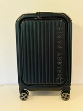 Delsey Paris 1946 22" Front Lid Carry-On Hardside Spinner Luggage, BLACK color