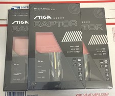 3 Stiga Raptor Premium Quality Ping Pong Paddles BRAND NEW SEALED T1291-1