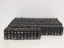 Lot of 10 GE THQL1120 circuit breakers, 20A, 1 pole, 120/240VAC, TQL-AC as shown