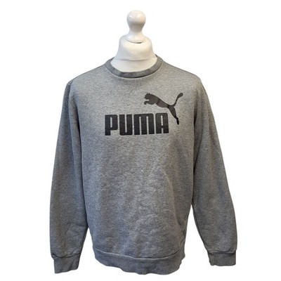 Puma Sweatshirt Grau Schwarz Langarm Uk Herren L L529