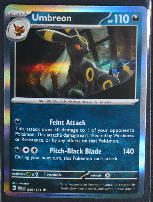 Umbreon Holo Rare #059/131 SV: Prismatic Evolutions 2025 NM