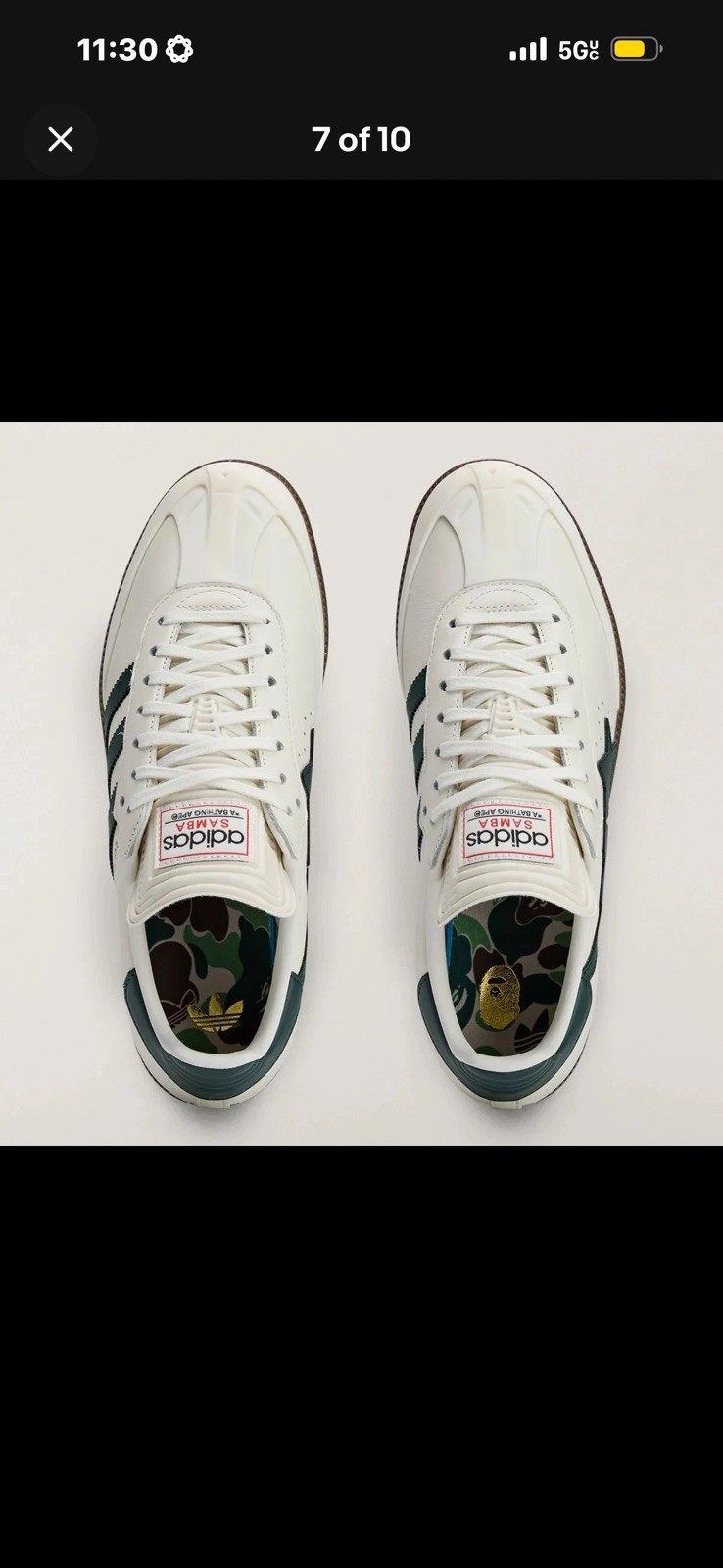 Size 13 - adidas Samba Bape World Cup Pack | White Shadow Green Gum | IN HAND thumbnail 3