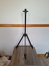 Unbranded Black Aluminum Tripod Stand Approx 48" - 60" Adjustable