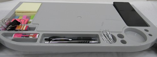 Smart Home Desk Top Computer Organizer Stand in Grey - Picture 3 of 6