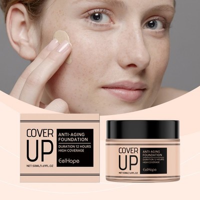 Dewy Long Wear Full Coverage Foundation Moisturizing Brightening Natural Finish