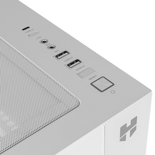 Case computer desktop ATX Nox-Xtreme NXHUMMERASTRAWH Bianco LED RGB - Bild 3 von 3