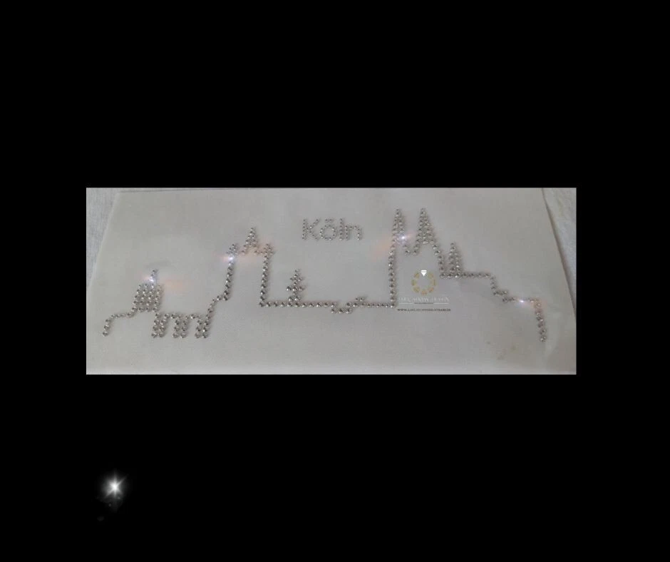 KAROSTONEBOX Imagen para planchar Hotfix pedrería carnaval horizonte Colonia aprox. 22 x 8 cm Crystal 240131