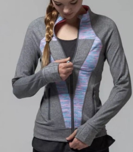 Ivivva Girls size 12 Perfect Your Practice Jacket Full Zip Thumbholes Lululemon - Picture 2 of 11