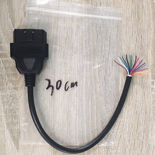 Cavo OBD2 filo nudo 16 colori filettato 30 cm femmina maschio a colore - Foto 9 di 11