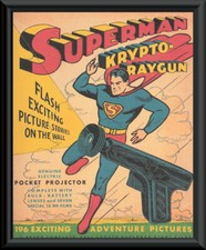 1940 Superman Krypto-Raygun Ad Reprint On 80 Year Old Paper 228