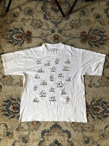 Vintage Cow Position T Shirt Single Stitch Coastal Concepts 1991 USA XL 90s