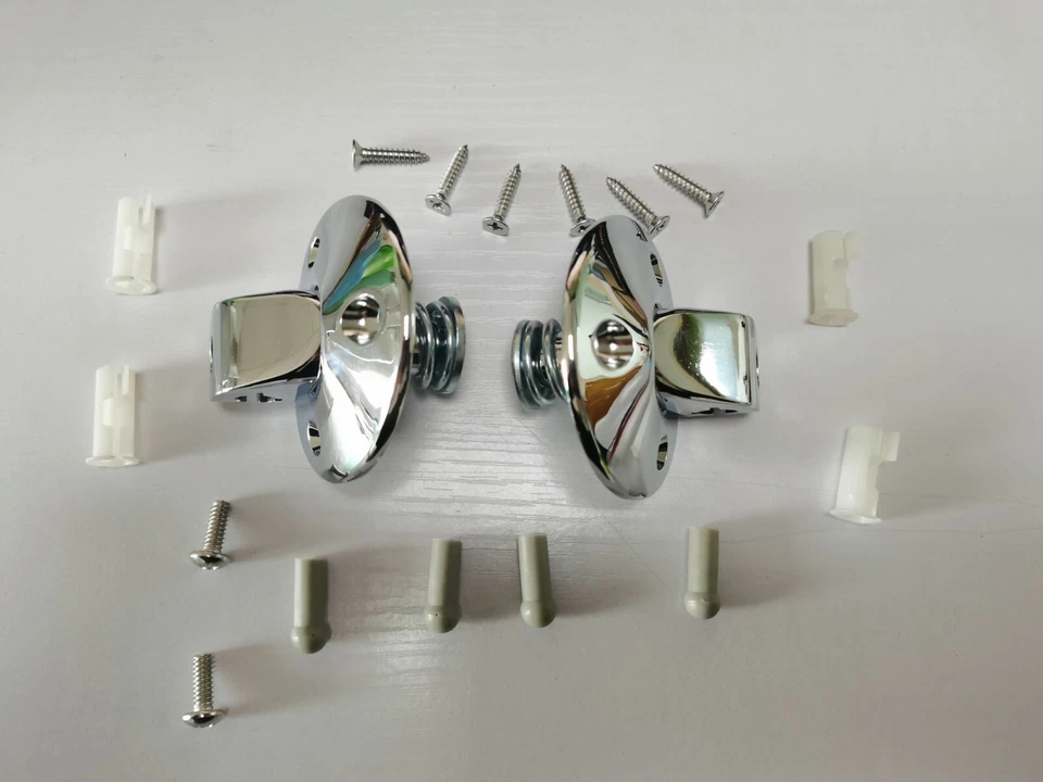 Kit de 14 soportes de soporte para parasol cromados con tornillos puntas de buje cupé parasol Foto 2 de 3