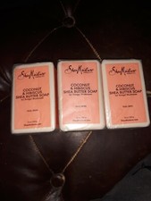 3 Shea Moisture Coconut  Hibiscus Shea Butter Soap, for Dull Skin, 3 Bars