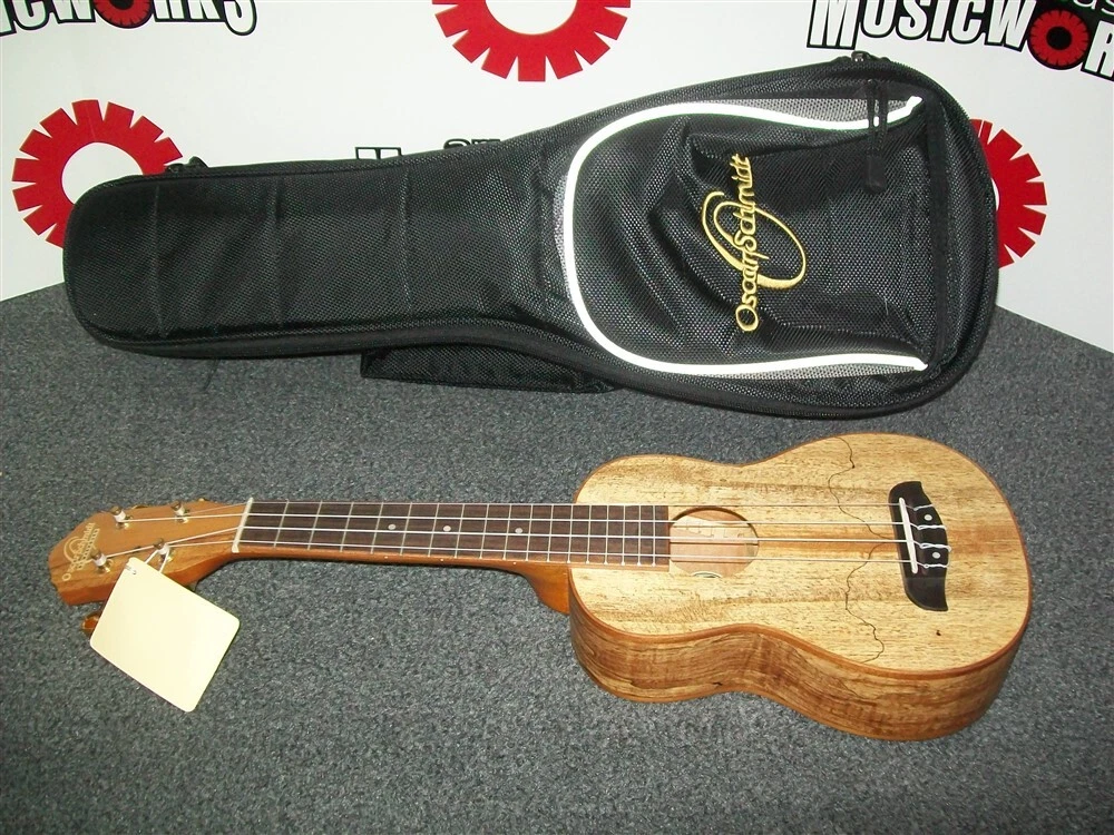 NEW Oscar Schmidt OU18K Spalted Maple Soprano Ukulele &amp; Gig Bag! | eBay