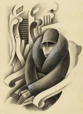Madame X – Miguel Covarrubias – Circa 1934 – Modernist Emotional Complexity Art