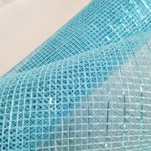 Aqua Blue Deco Mesh Wrap 21" for Crafts or Projects 2 1/2 Yards - Picture 2 of 5