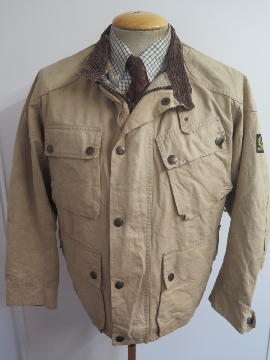 Veste Moto Belstaff Trialmaster Professional Cirée Taille 46 - Blouson Waxed Biker En Coton - Occasion Très Bon état