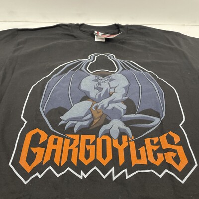 🔥VTG 90s Disney Gargoyles Stone By Day Warriors T Shirt Black Hot