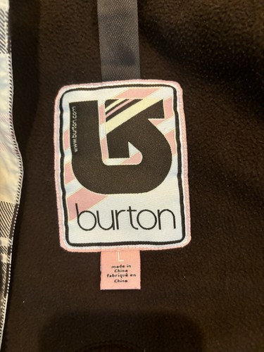 BURTON Snowboard Ski Thermo Jacke Mantel mit Kapuze Damen L kariert braun/pink - Bild 18 von 23