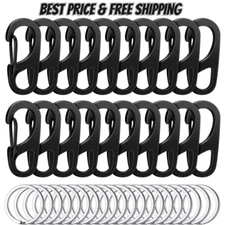 40 Pieces Mini Carabiner Clip Tiny Keychain Carabiner Mini Keyring for Backpack
