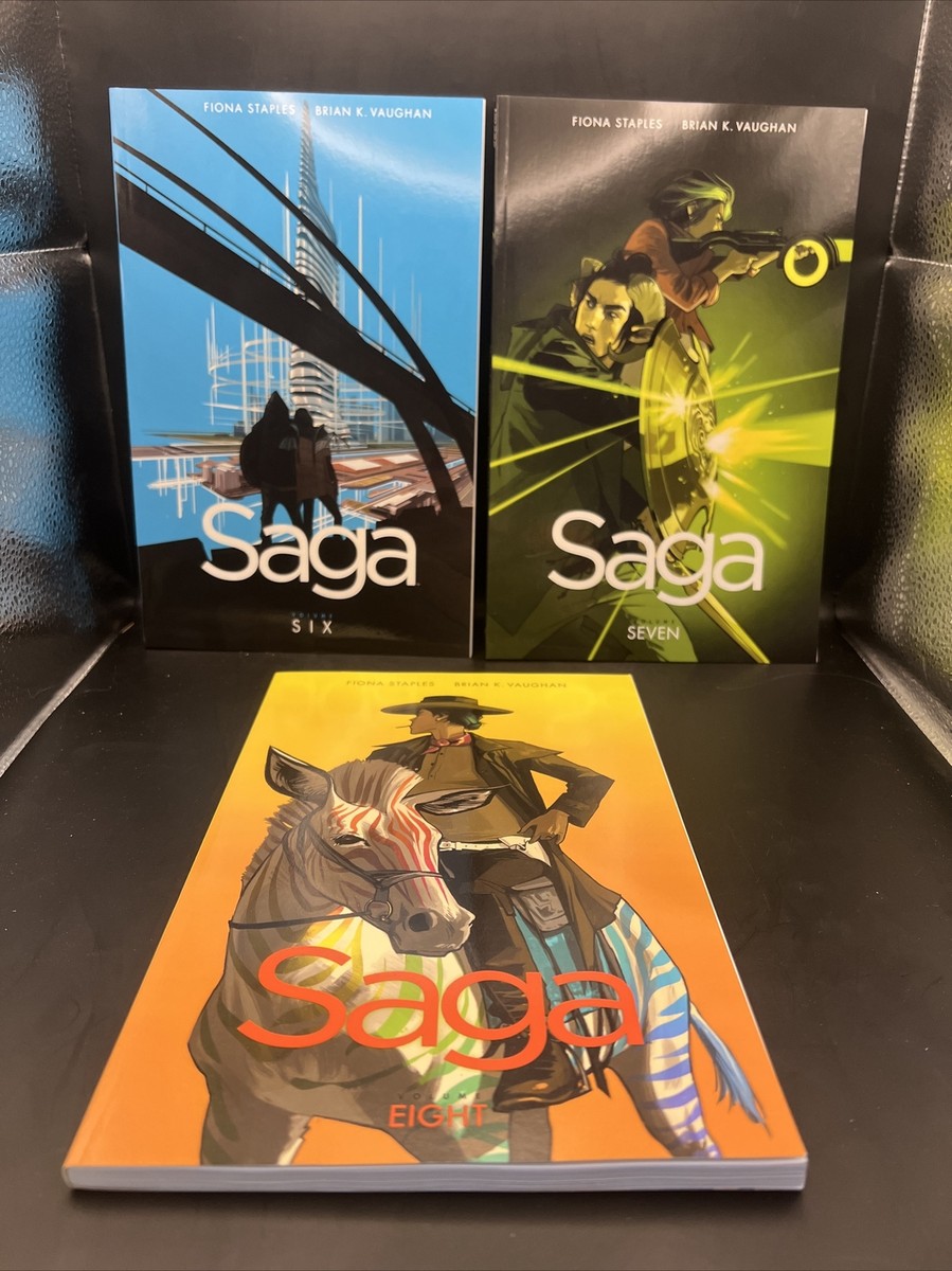 Saga Volumes: 6, 7, 8 by Brian K Vaughan: All First Printings