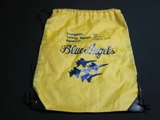 BLUE ANGELS Flight  planes yellow cinch sack bag ~ 7396