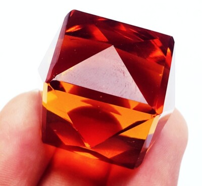 Orange Topas Fancy Cut 115.05 Ct Zertifiziert Lose Edelstein GGL, Free Gift