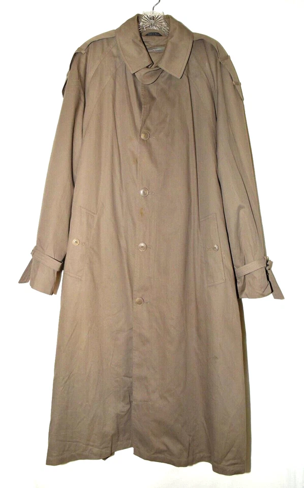 Vintage 80s Oleg Cassini Steel Gray w Thermolite Liner Mens Trench Coat Size 40R - Image 2 of 4