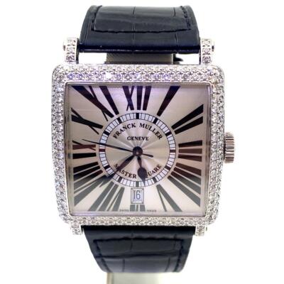 Franck Muller Master Square 6000 35mm 18k White Gold Diamond Bezel