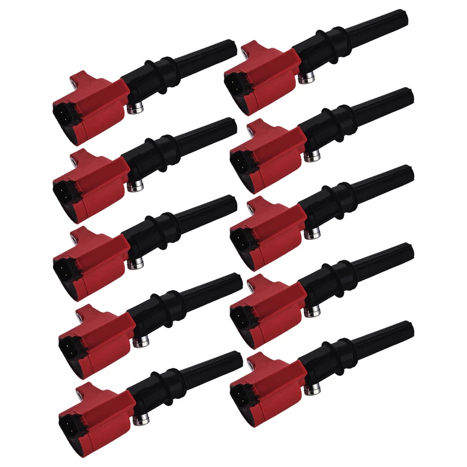 DG508 High Voltage Ignition Coils + Champion Spark Plugs for Ford E150 F450 V10 - Image 4 of 4