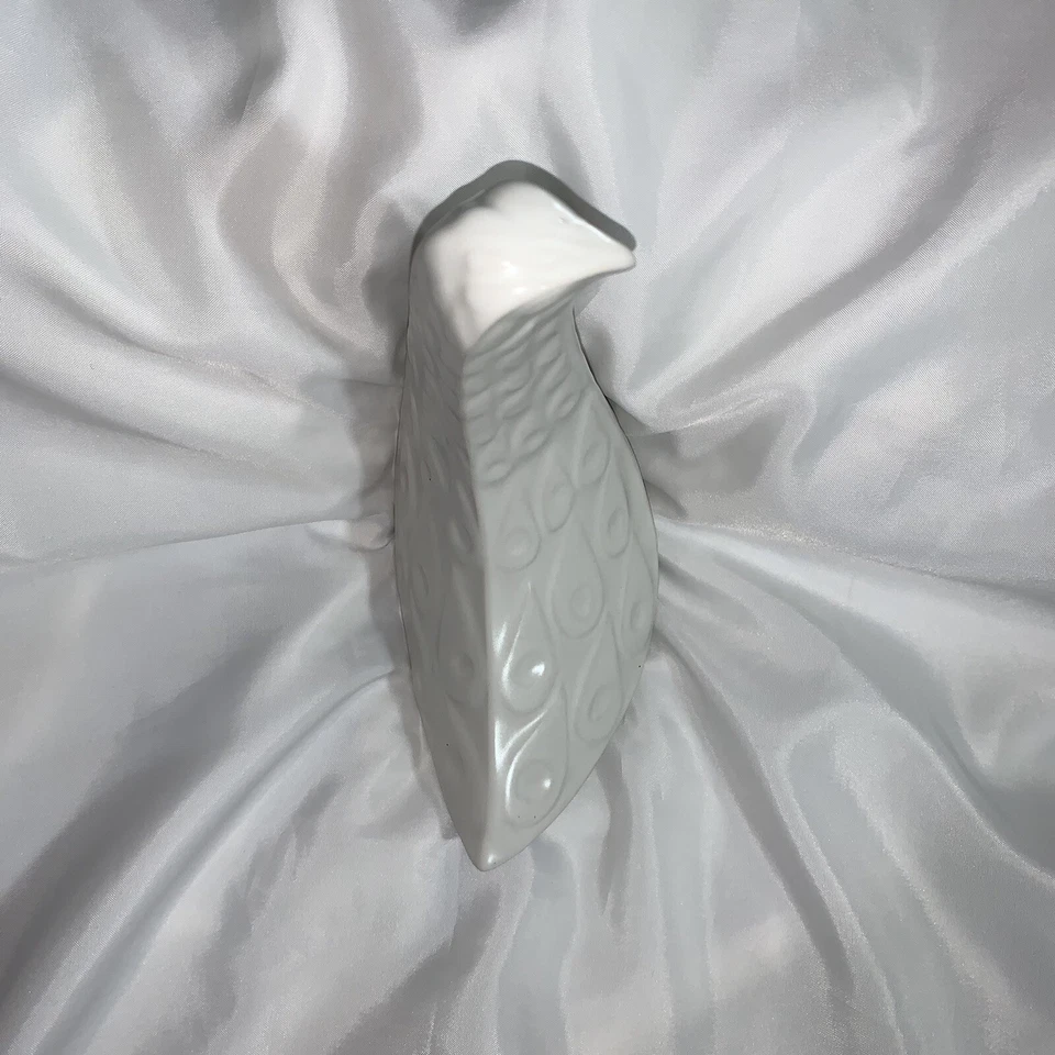 pré-amado JONATHAN ADLER menagerie cerâmica branca PÁSSARO MÉDIO pescoço para a direita Estado perfeito - Imagem 3 de 4