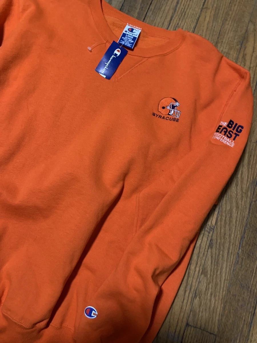 Vintage Syracuse Football Champion Sweatshirt Orange Pullover USA