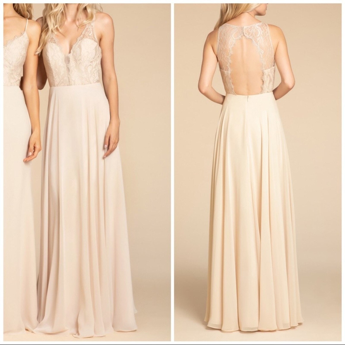Hayley Paige Chiffon/Lace A-Line Bridesmaid Dress Size 6 | eBay Hayley Paige Chiffon/Lace A-Line Bridesmaid Dress Size 6 | eBay