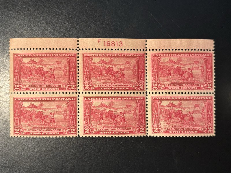 6 US STAMPS #618 PLATE BLOCK MNH VF 1925 MINT BIRTH OF LIBERTY 2c SEE IMAGES!
