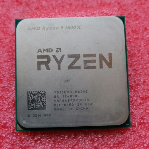 AMD Ryzen 5 1600X R5 1600x Processor YD160XBCM6IAE 3.6G Six Cores 95W  Socket AM4
