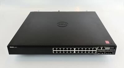 Dell EMC N3024 24x Gigabit PowerSwitch DP/N PDJ93 + SFP+ Modul DP/N 41VC3 -2xPSU