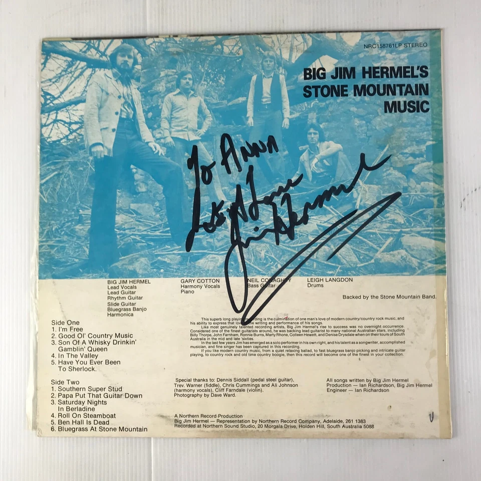 Big Jim Hermal's Stone Mountain Music Vinyl Record Album (Signed) - Image 2 of 4
