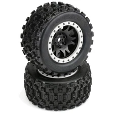 Pro-Line Traxxas X-Maxx Badlands MX43 Mounted Pro-Loc Impulse Black/Grey Wheels
