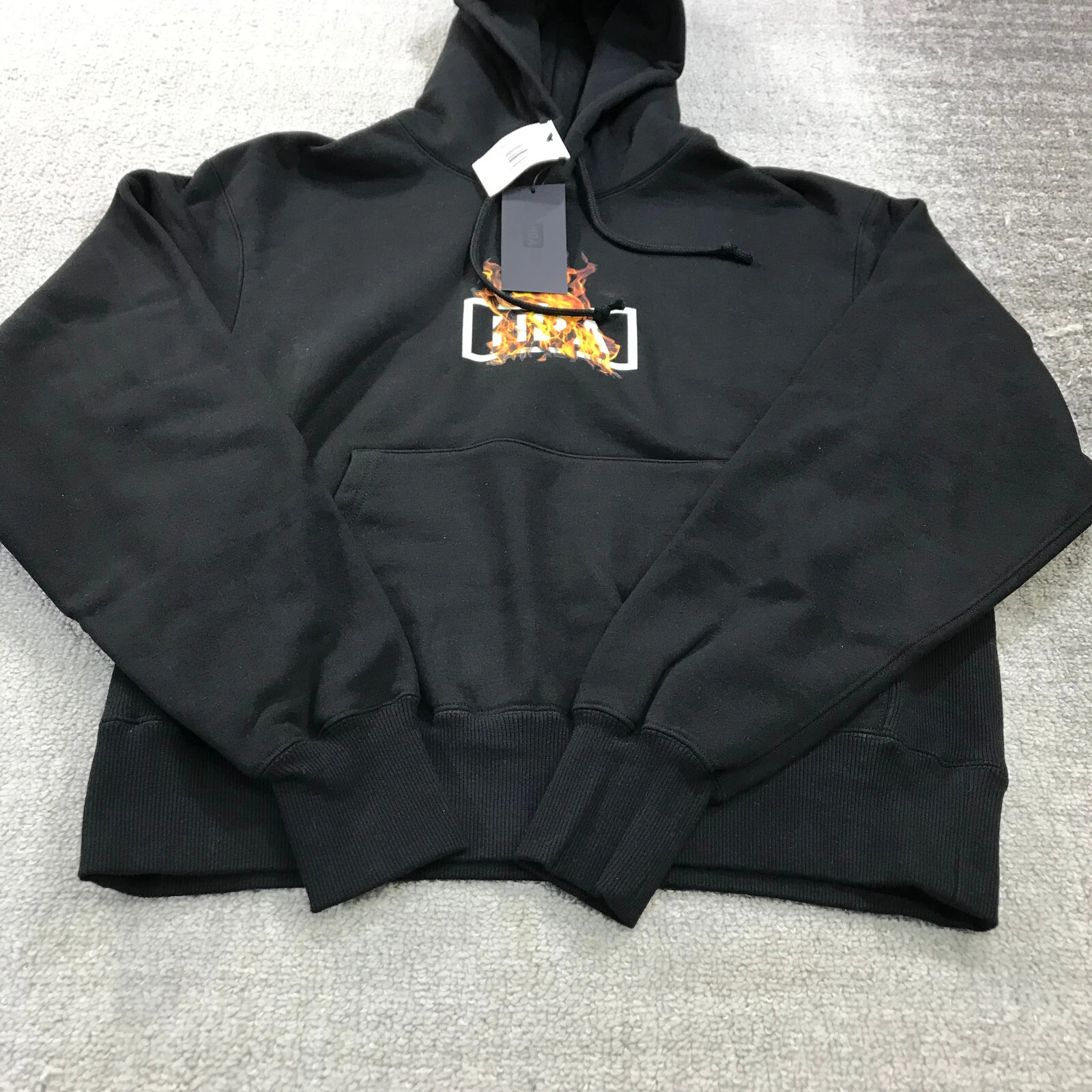 HBA (HOOD BY AIR) Felpa con cappuccio By Air da uomo piccola HBA felpa con cappuccio logo fuoco casual