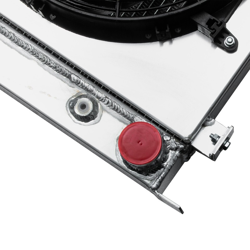 4 Rows Radiator+Shroud Fan For 1930-1938 37 Ford HI BOY Hot Rod Chopped Chevy V8