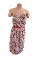 Strapless Floral Summer Dress Womens Medium NEW